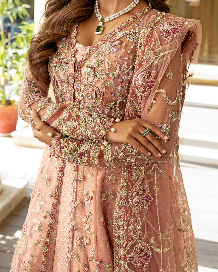 Mushq Darlings Embroidered Net Unstitched 3Pc Suit D-05 Naina