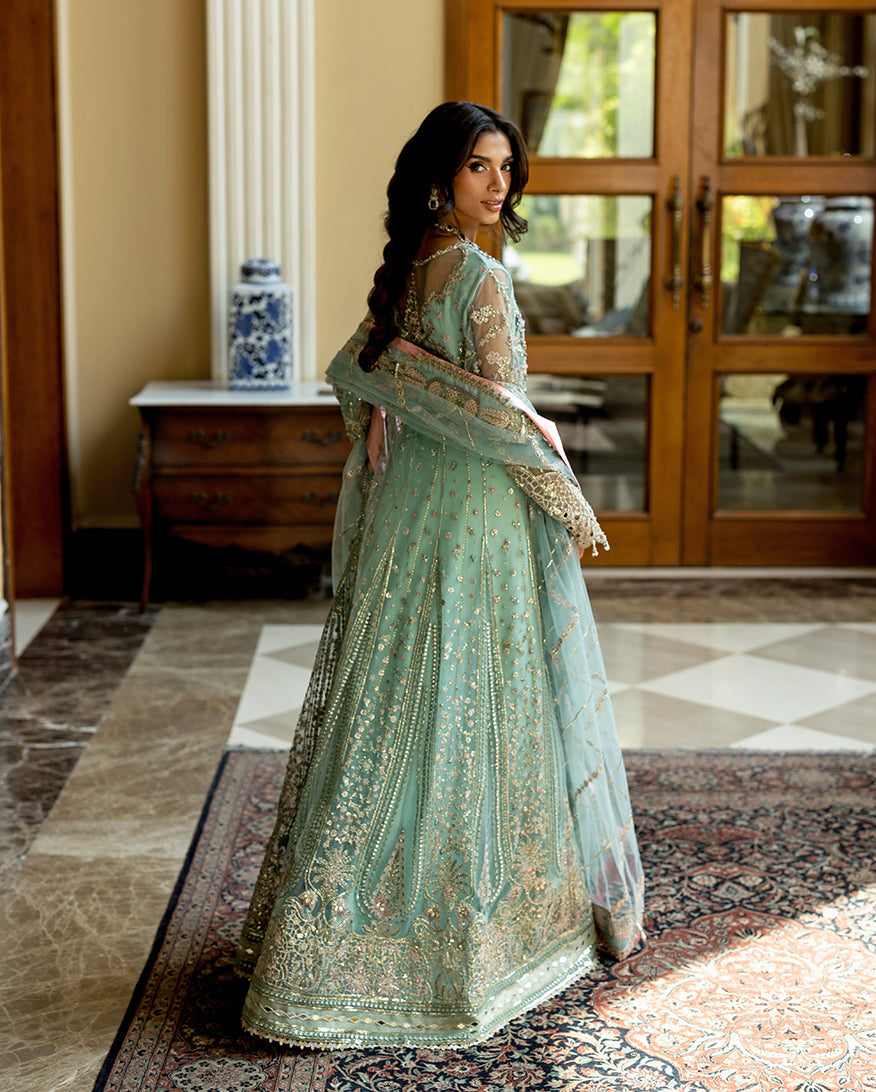 Mushq Darlings Embroidered Net Unstitched 3Pc Suit D-06 Bindu
