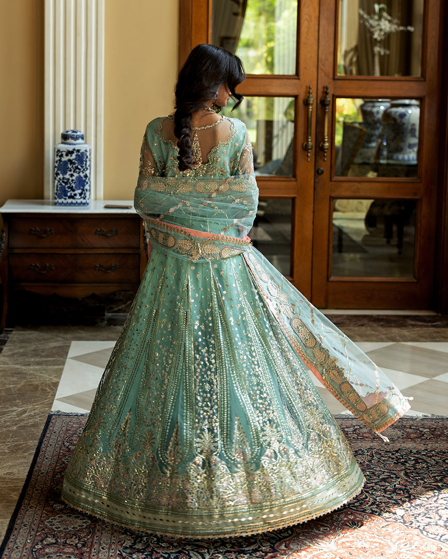 Mushq Darlings Embroidered Net Unstitched 3Pc Suit D-06 Bindu