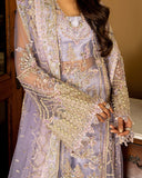 Mushq Darlings Embroidered Net Unstitched 3Pc Suit D-07 Simran