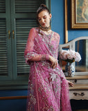 Mushq The Muse Embroidered Net Unstitched 3Pc Suit - Arwen