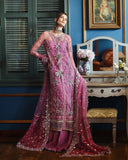 Mushq The Muse Embroidered Net Unstitched 3Pc Suit - Arwen