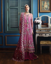 Mushq The Muse Embroidered Net Unstitched 3Pc Suit - Arwen
