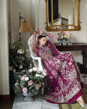 Mushq The Muse Embroidered Net Unstitched 3Pc Suit - Nicole