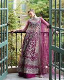 Mushq The Muse Embroidered Net Unstitched 3Pc Suit - Nicole