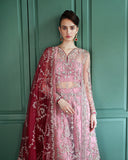 Mushq The Muse Embroidered Net Unstitched 3Pc Suit - Sabine