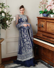 Mushq The Muse Embroidered Organza Unstitched 3Pc Suit - Veronica