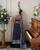 Mushq The Muse Embroidered Organza Unstitched 3Pc Suit - Veronica