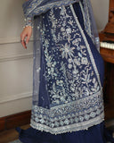 Mushq The Muse Embroidered Organza Unstitched 3Pc Suit - Veronica