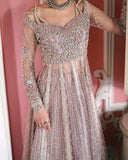 Mushq The Muse Embroidered Net Unstitched 3Pc Suit - Dianna