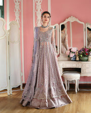 Mushq The Muse Embroidered Net Unstitched 3Pc Suit - Dianna