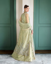 Mushq The Muse Embroidered Net Unstitched 3Pc Suit - Lenora