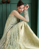 Mushq The Muse Embroidered Net Unstitched 3Pc Suit - Lenora