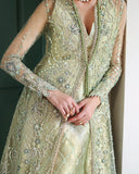 Mushq The Muse Embroidered Net Unstitched 3Pc Suit - Lenora