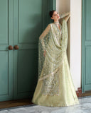 Mushq The Muse Embroidered Net Unstitched 3Pc Suit - Lenora