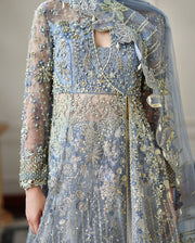 Mushq The Muse Embroidered Net Unstitched 3Pc Suit - Anastassia