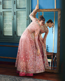 Mushq The Muse Embroidered Net Unstitched 3Pc Suit - Shayna