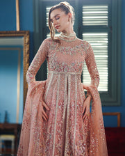 Mushq The Muse Embroidered Net Unstitched 3Pc Suit - Shayna