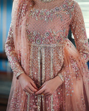 Mushq The Muse Embroidered Net Unstitched 3Pc Suit - Shayna