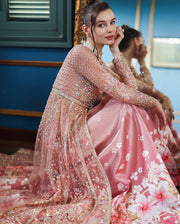 Mushq The Muse Embroidered Net Unstitched 3Pc Suit - Shayna