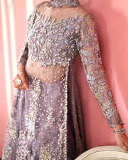 Mushq The Muse Embroidered Net Unstitched 3Pc Suit - Valerie