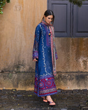 MUSHQ Broadway Embroidered Viscose Unstitched 3Pc Suit - Sunset Promise