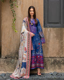 MUSHQ Broadway Embroidered Viscose Unstitched 3Pc Suit - Sunset Promise