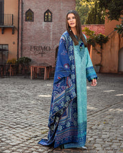 MUSHQ Broadway Embroidered Viscose Unstitched 3Pc Suit - Chianti Glow