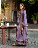 MUSHQ Broadway Embroidered Karandi Unstitched 3Pc Suit - Villa Bramasole
