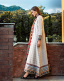 MUSHQ Broadway Embroidered Karandi Unstitched 3Pc Suit - Tuscan Dawn