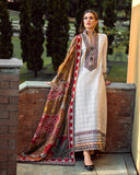 MUSHQ Broadway Embroidered Karandi Unstitched 3Pc Suit - Tuscan Dawn