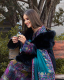 MUSHQ Broadway Embroidered Viscose Unstitched 3Pc Suit - Radiant Solitude