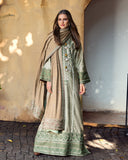 MUSHQ Broadway Embroidered Viscose Unstitched 3Pc Suit - Solare