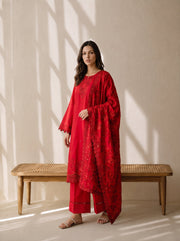 Viana by Sanam Saeed Embroidered Karandi Unstitched 3Pc Suit - MUSE