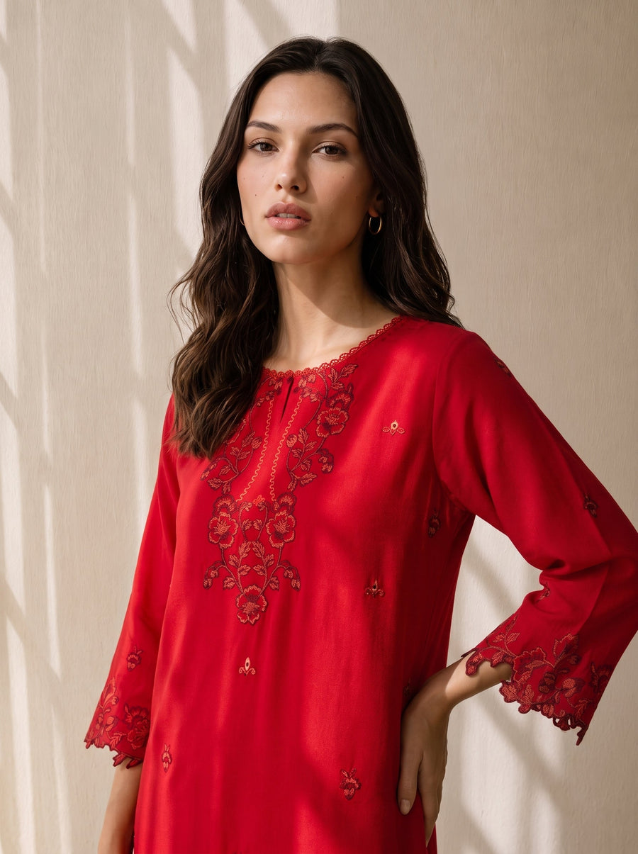 Viana by Sanam Saeed Embroidered Karandi Unstitched 3Pc Suit - MUSE