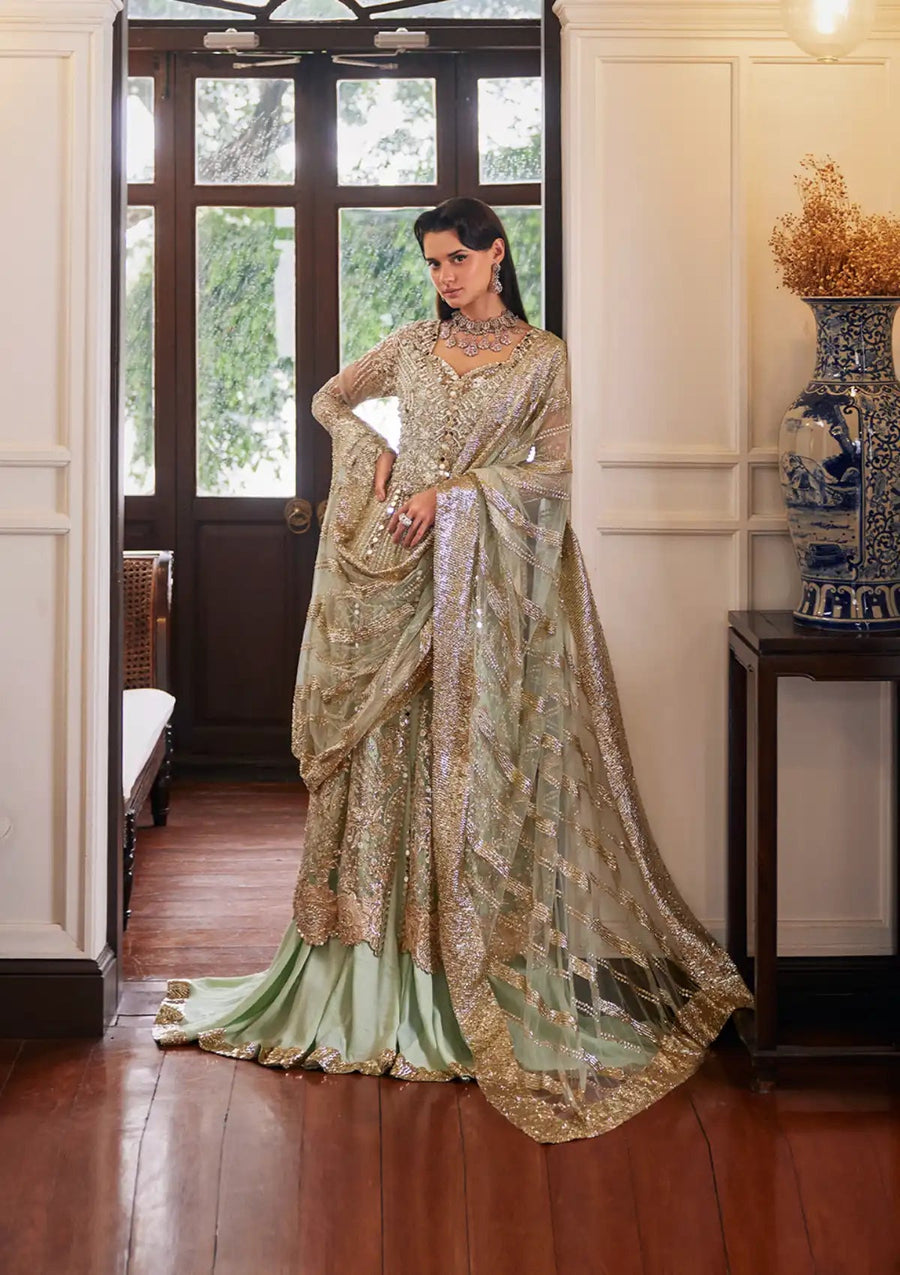 Mushq Stardust Embroidered Net Unstitched 3Pc Suit MN23-05 Twilight
