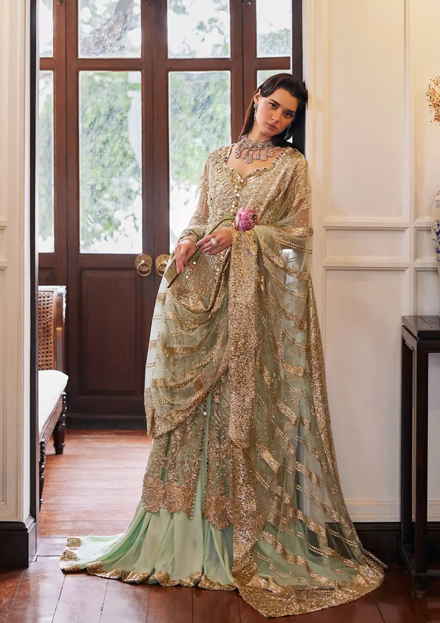 Mushq Stardust Embroidered Net Unstitched 3Pc Suit MN23-05 Twilight