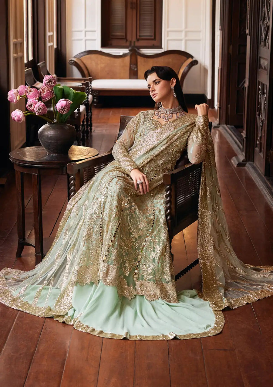 Mushq Stardust Embroidered Net Unstitched 3Pc Suit MN23-05 Twilight
