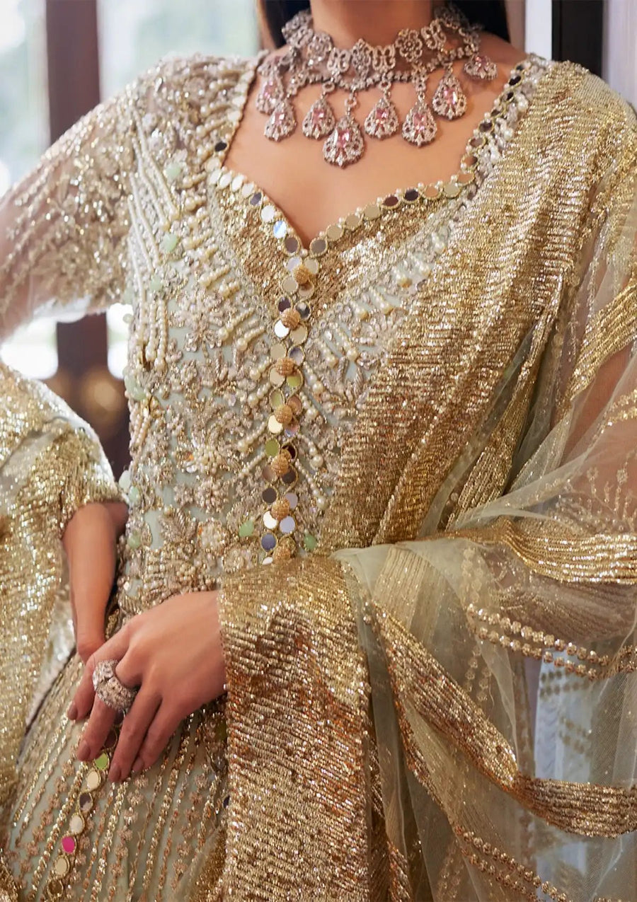 Mushq Stardust Embroidered Net Unstitched 3Pc Suit MN23-05 Twilight