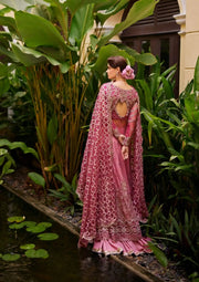 Mushq Stardust Embroidered Net Unstitched 3Pc Suit MN23-07 Cupid