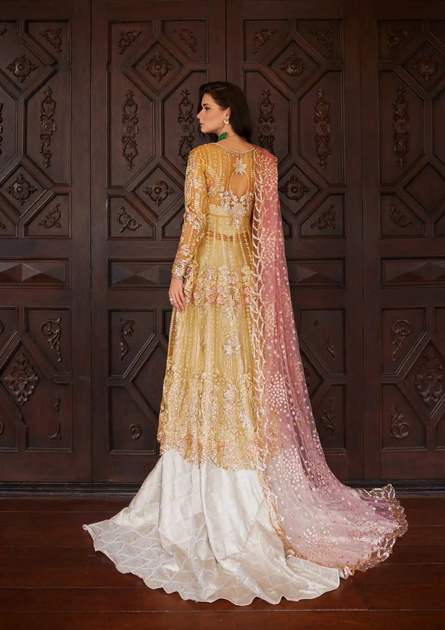 Mushq Stardust Embroidered Net Unstitched 3Pc Suit MN23-08 Sprinkle