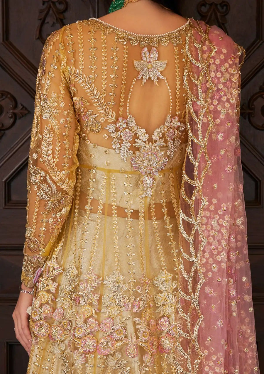 Mushq Stardust Embroidered Net Unstitched 3Pc Suit MN23-08 Sprinkle
