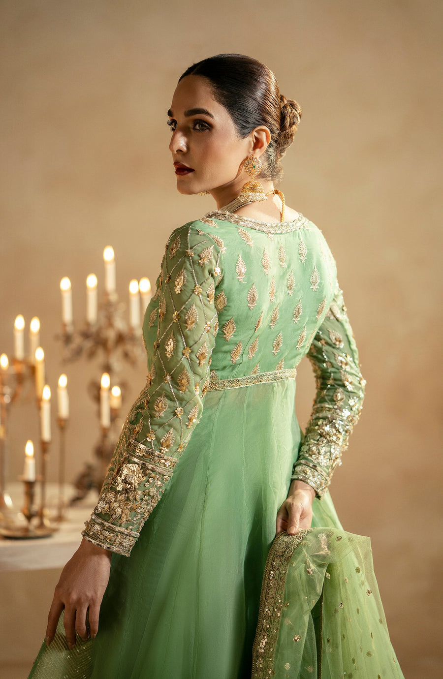 Maryum N Maria Zamani Begum Embroidered Organza Unstitched 3Pc Suit MW23-518