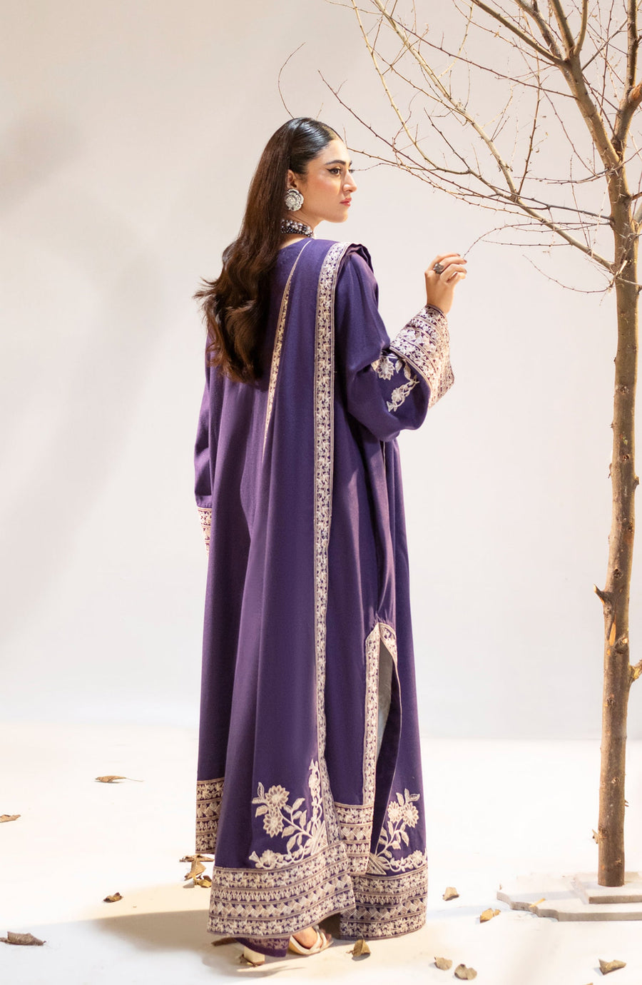 Maryum N Maria Sheharbano Unstitched Peach Leather 3Pc Suit - MW23556