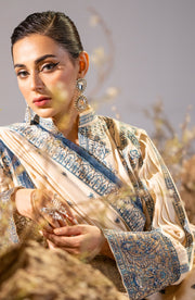 Maryum N Maria Sheharbano Unstitched Peach Leather 3Pc Suit - MW23559