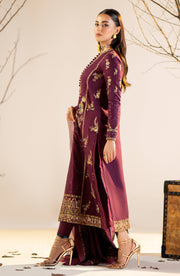 Maryum N Maria Sheharbano Unstitched Peach Leather 3Pc Suit - MW23565