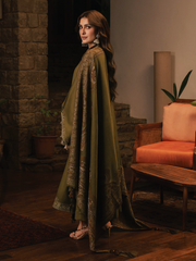 IZEL Musafir Embroidered Italian Woolen Unstitched 3Pc Suit - Mayal