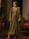 IZEL Musafir Embroidered Italian Woolen Unstitched 3Pc Suit - Mayal
