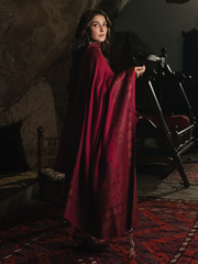 IZEL Musafir Embroidered Italian Woolen Unstitched 3Pc Suit - Aroha
