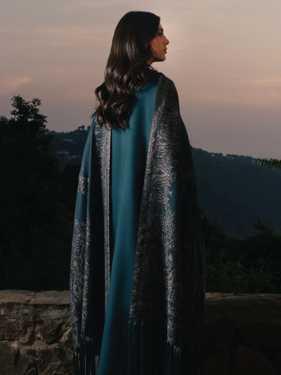 IZEL Musafir Embroidered Italian Woolen Unstitched 3Pc Suit - Adaa